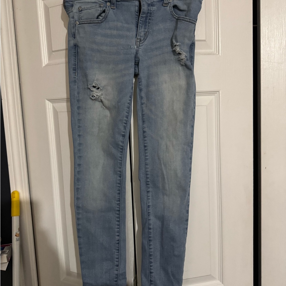 Aeropostale Light Blue Distressed Jeggings